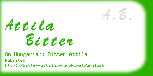 attila bitter business card